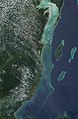 Satellite image of Belize in March 2002