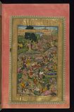 The Death of Darius, Mughal miniature from جلال الدين أكبر's نظامي الكنجوي, 1595