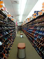 Interior of a Payless ShoeSource in Groveton, Virginia