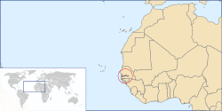 Location of Gámbíà