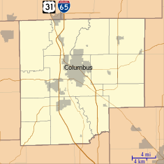 The Republic Newspaper Office is located in Bartholomew County, Indiana