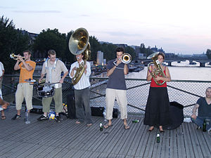 A brass band on the Pont des Arts