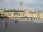 The mosque seen from Place R'cif (R'cif Square)