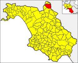Lokasi Laviano di Provinsi Salerno