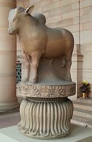 Rampurva zebu bull original (Rashtrapati Bhavan, New Delhi). Non polished.