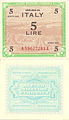 monnaie émise par les forces militaires alliées pendant l'occupation de l'Italie (1943)
