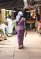 Woman with a headscarf in Gambia