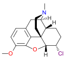 Chemical structure of chlorodihydrocodide.
