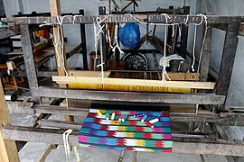 Paper quills (paper bobbins) used as tapestry bones in Dhaka, Bangladesh.