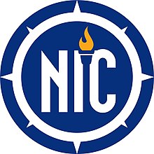 THE NIC logo incorporates the NIC letter circled by a compass representing the organization's guidance and a Greek torch representing its education