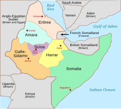 Location of Italijos Rytų Afrika