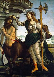Pallas og kentauren (ca. 1482) av Sandro Botticelli