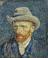 Q5582 zelfportret door Vincent van Gogh in 1887 overleden op 29 juli 1890
