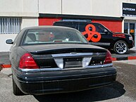 Rear of Special Edition, showing Mercury Marauder trunk-lid spoiler