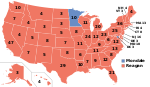Electoral map, 1984 election