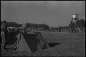Several dozen tents housing soldiers on the Ole Miss campus