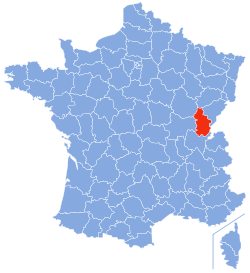 Location of Jura in France