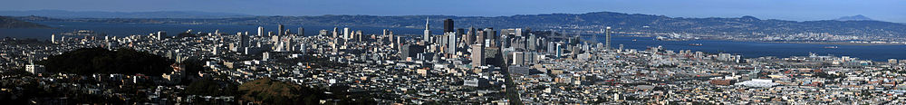 Panorama San Francisco widziana z Twin Peaks