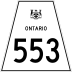 Highway 553 marker
