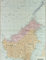 carte en couleur de Bornéo