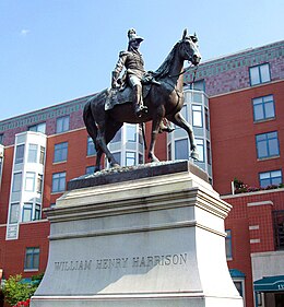 Equestrian statue of William Henry Harrison