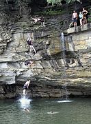 Amateur cliff diving