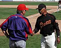 Felipe Alou (right) was the Giants' manager from 2003 through 2006.