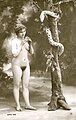 Eva i la serp segons Jean Agélou (1878-1921); antiga fotografia artística