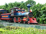 A steam outline diesel locomotive built in 2004 for the Hong Kong Disneyland Railroad at Hong Kong Disneyland.