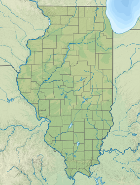 Illinois, with marker in the middle of Peoria County