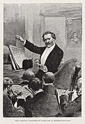 Verdi conducting Aida in Paris 1880 - Gallica - Restoration