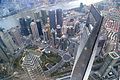 从119层观景台俯视上海环球金融中心和金茂大厦