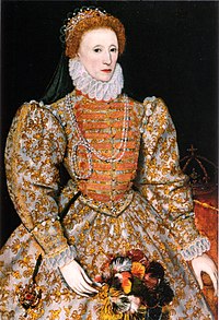Queen Elizabeth I of England painted by an unknown artist c.1575.