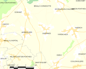Poziția localității Gapennes