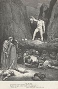Gustave Doré's illustration of the scene from Dante's Inferno