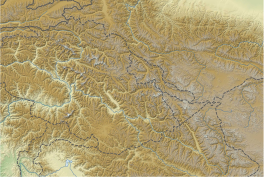Map showing the location of Batura Glacier