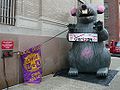 Image 34AFL–CIO unions protest outside Verizon headquarters in Philadelphia using a giant inflatable rat.