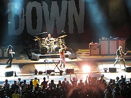 System of a Down performing in Wantagh, New York, in 2012