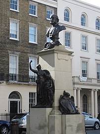 Lord Lister Memorial in Portland Place by Sir Thomas Brock in bronze, 1924