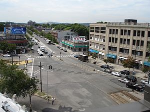 Packard's Corner at the intersection of Commonwealth Avenue and Brighton Avenue in Allston