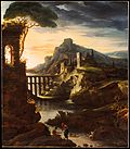 "Le Soir, paysage avec un aqueduc" av Théodore Géricault.