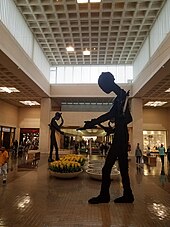 Sculptures inside the mall