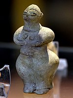 Mother goddess from Tell es-Sawwan, Iraq, 6000-5800 BCE. Iraq Museum