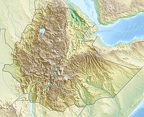 Map showing the location of Simien Mountains National Park