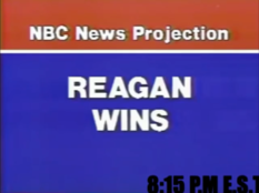 NBC News projecting Reagan's victory