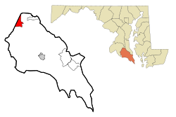 Location of Charlotte Hall, Maryland