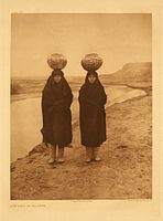 Two Zuni girls, photographed by Edward S. Curtis, c. 1926