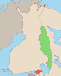 Finske Demokratiske Republiks placering