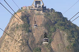Cable cars from Sugarloaf Mountain.