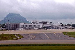 The Airport before reconstruction showing its old terminal, which currently serves domestic flights.